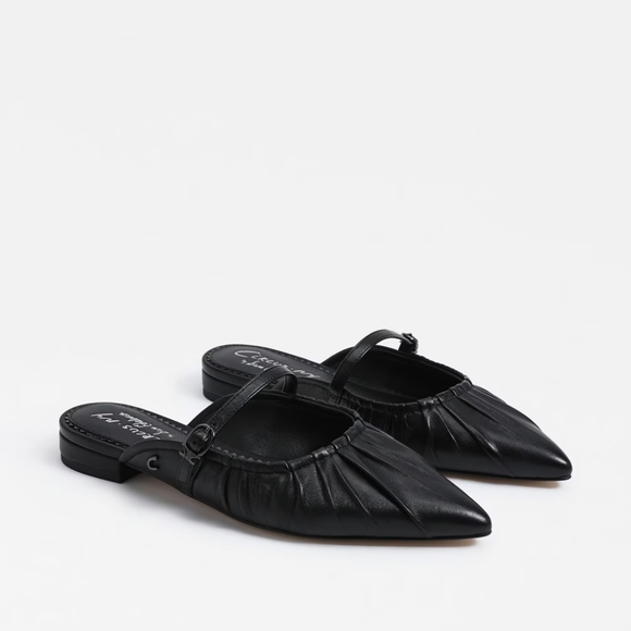 Circus by Sam Edelman Shoes - Circus by Sam Edelman Black Leather Women's Pointed Toe Strappy Mules Size 10